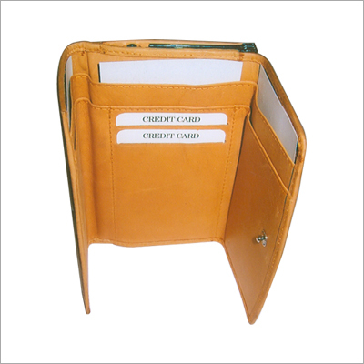 Multi Compartment Wallet - Leather 4x3x1 Inches Tan, Snap Closure, Spacious Durable with 6+ Pockets