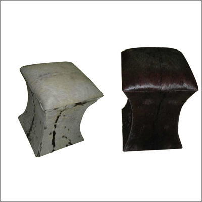 Leather Pouffes