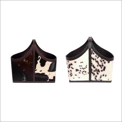 Leather Magazine Baskets