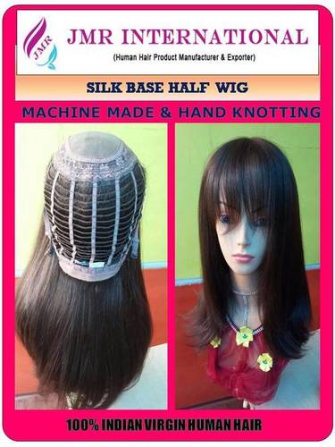 Natural Brown Human Hair Half Wig