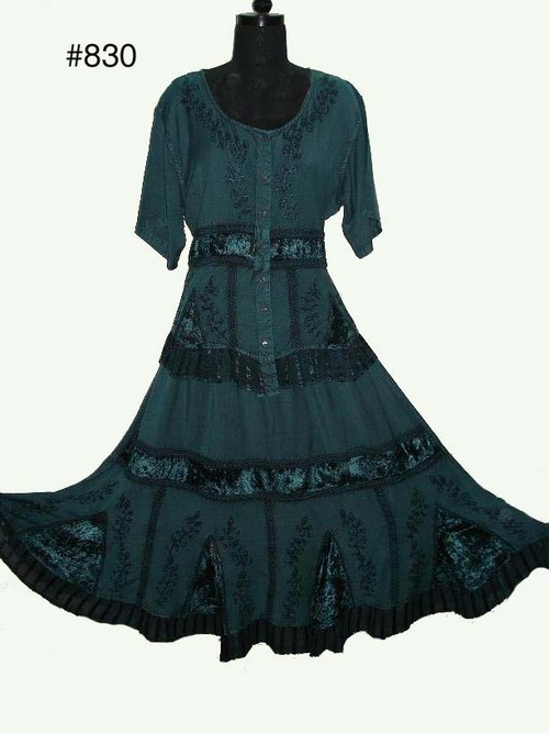 Rayon Acid Wash Skirt Set