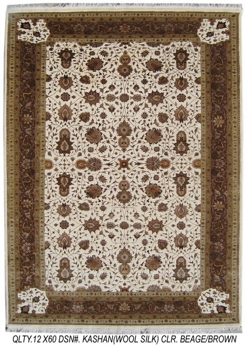 Kashan Wool Silk Carpets
