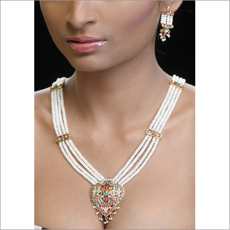 Necklace - Pearl and Metal 16-18 Inches White | Elegant Multi-Strand Design Gemstone Accents Lobster Clasp