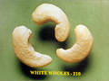 Cashews White Wholes 210