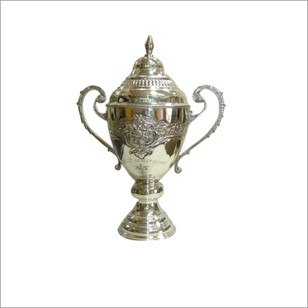Round Silver Trophy With Handle