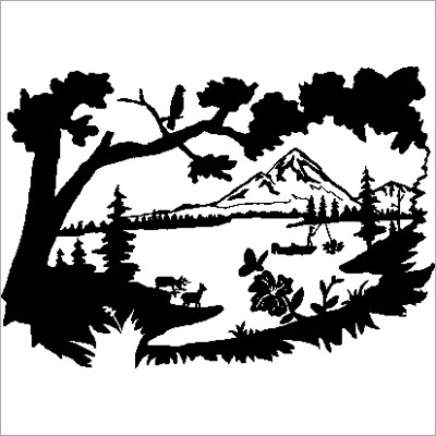 Cut Scenery in Powder Coated Metal
