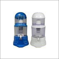 Mineral Water Pot - Plastic 15x10x25 cm Blue/White, Ceramic Filtered Water Dispensing Portable Design