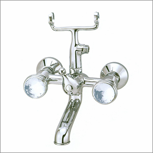Wall Mixer Telephonic - Brass 150mm x 100mm x 200mm | Chrome Finish 2 Handles Easy Install Durable Design Water Saving Modern Style High Flow Rate Corrosion Resistant