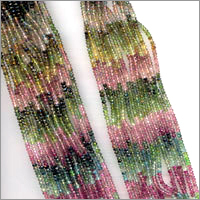 Multi Turmaline Beads Faceted