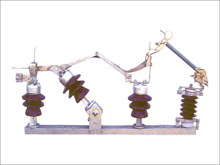 Gang Operated Air Break Cum Drop Out Fuse - Metal/Ceramic 11/22/33 kV Triple Pole Tilting Type | Outdoor Use Reliable Protection Gang Operated