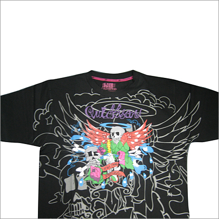Tee with discharge print