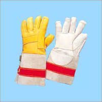 Welding Fire Gloves - Sheep Leather, Sizes 9 To 12, White/red/yellow | Heat Resistant, Unisex Safety Style