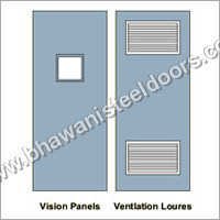 Insulated Metal Ventilation Doors - Cold Rolled Steel, 1970/2050mm Height X 750/860/900/960mm Width, Light Blue | Fireproof Lock, Rock Wool Filler, Durability & Standard Design
