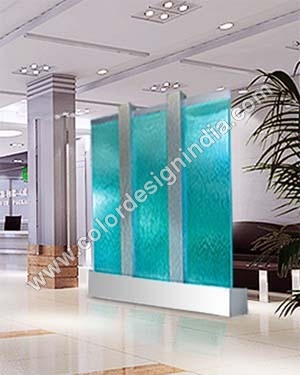 Blue Indoor Waterfall
