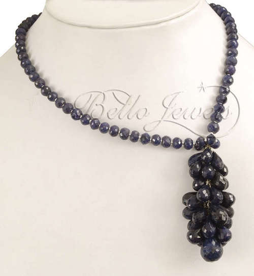 Sapphire Beaded Necklace - Sapphire Beaded Necklace Exporter ...