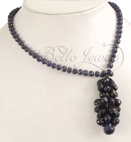 Sapphire Beaded Necklace