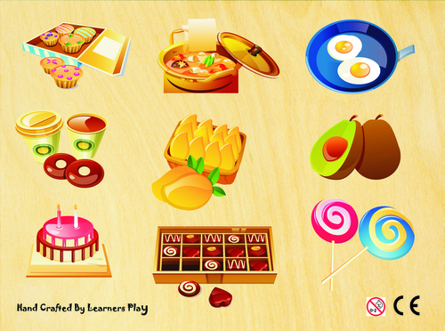 Food & Fun Peg Board Puzzle