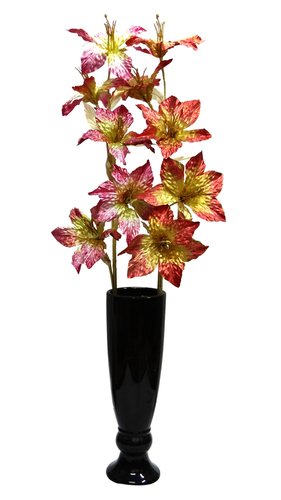 Artificial Glitter Lilly Flower Stem 5x1 