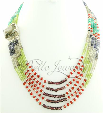 Multi Gemstone Bead Necklace
