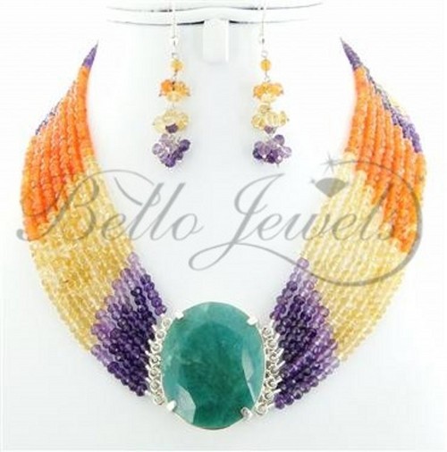Handmade Gemstone Choker Necklace 