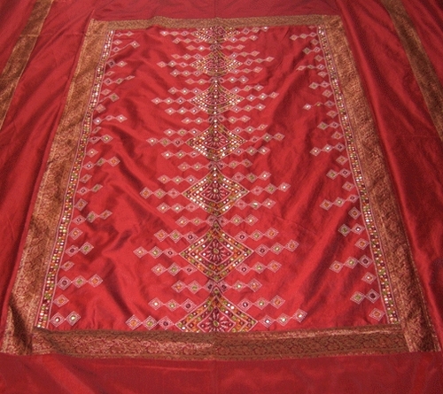 Silk bed covers 5 pc set