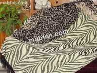 Chenille Throws - 50x60 Inches Brown Zebra Pattern | Soft Texture, Cozy Warmth, Durable Fabric, Easy Care