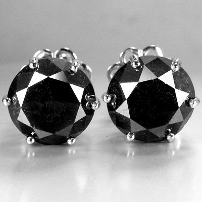 Black Diamond Stud Earrings