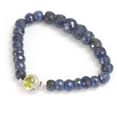 Designer Blue Sapphire Beaded Bracelet