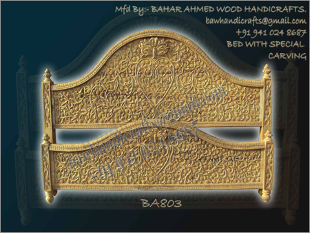 Handcrafted Bed Carving