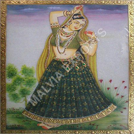 Gold Painting on Marble Tiles