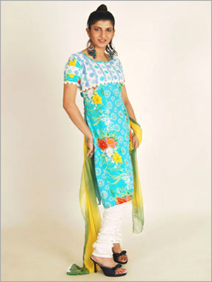 Flowery Printed Salwar Suits