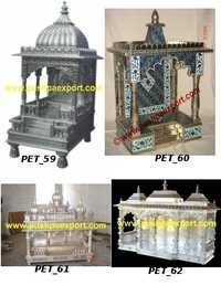 Silver White Metal Temple
