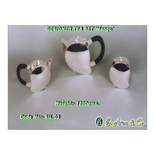Silver Tea Set Mango Shape - Material: Metal