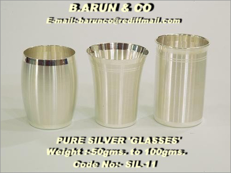 Metal Pure Silver Tumbler