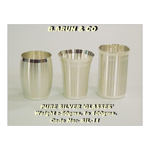 Pure Silver Tumbler - Material: Metal