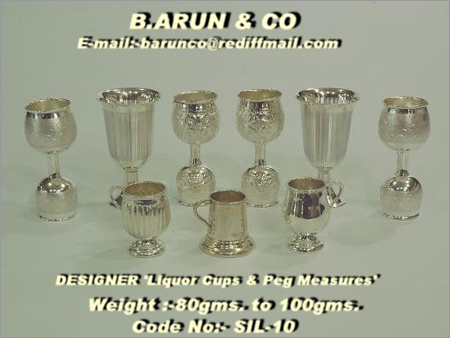 Silver Liquor Cups & Peg Measures