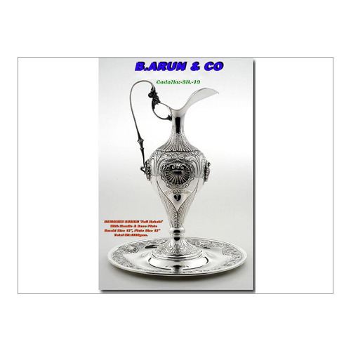 Full Nakashi Silver Surahi - Material: Metal