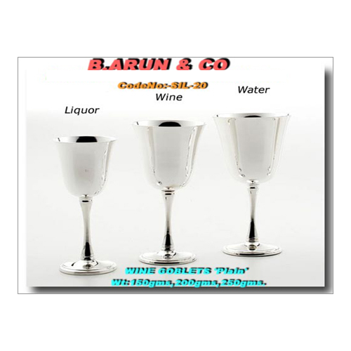 Silver Wine Goblets - Material: Metal