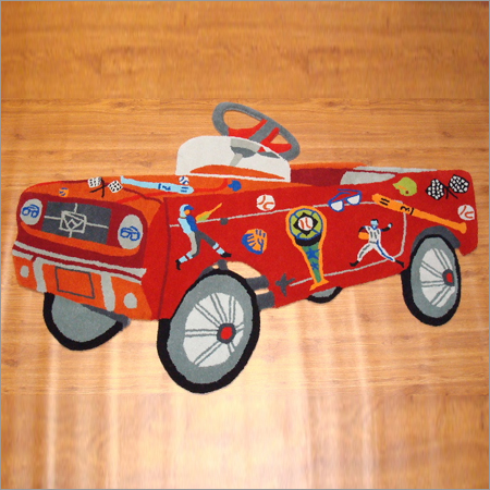 Race Car Shaped Rug