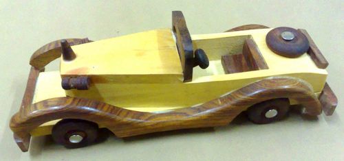 Natural Wooden Raching Car