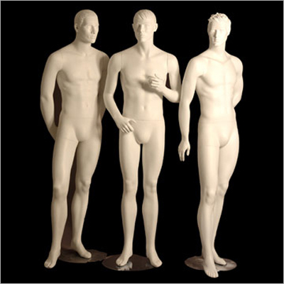 Gents Mannequins - Fiberglass, 6ft, Off-White, Round Base | Lifelike, Durable, Posable, Customizable Sizes, Matt Finish