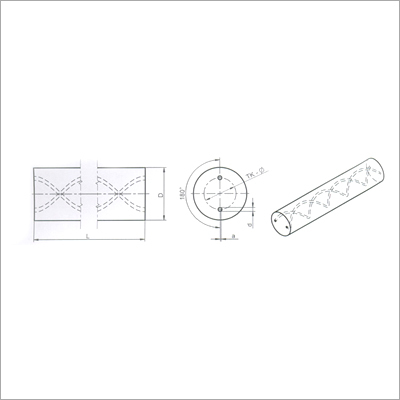 Oil Feed Rods with 2 Helicoidal Coolant Ducts 40