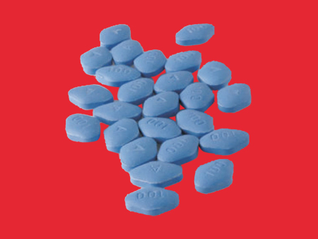 SILDENAFIL 100 MG TABLETS PRINTED A & 100