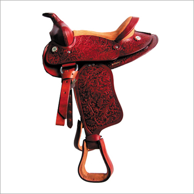 Western Saddle Full Embosed Flower Printed