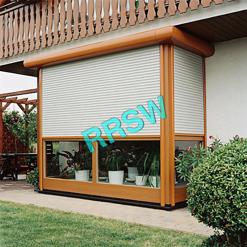 Brown And Silver Automatic Rolling Shutter