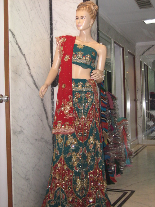 Multicolour Georgette Lehnga choli (A line )