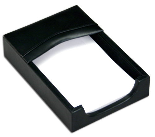 4 x 6 Black Leather Memo holder