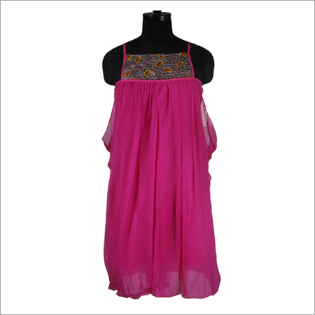 Designer Pink Draped Cowl Tunic