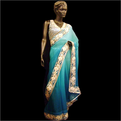 Dark & Light Blue Degrade Saree