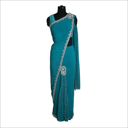 Designer Green Post Meridian Sari